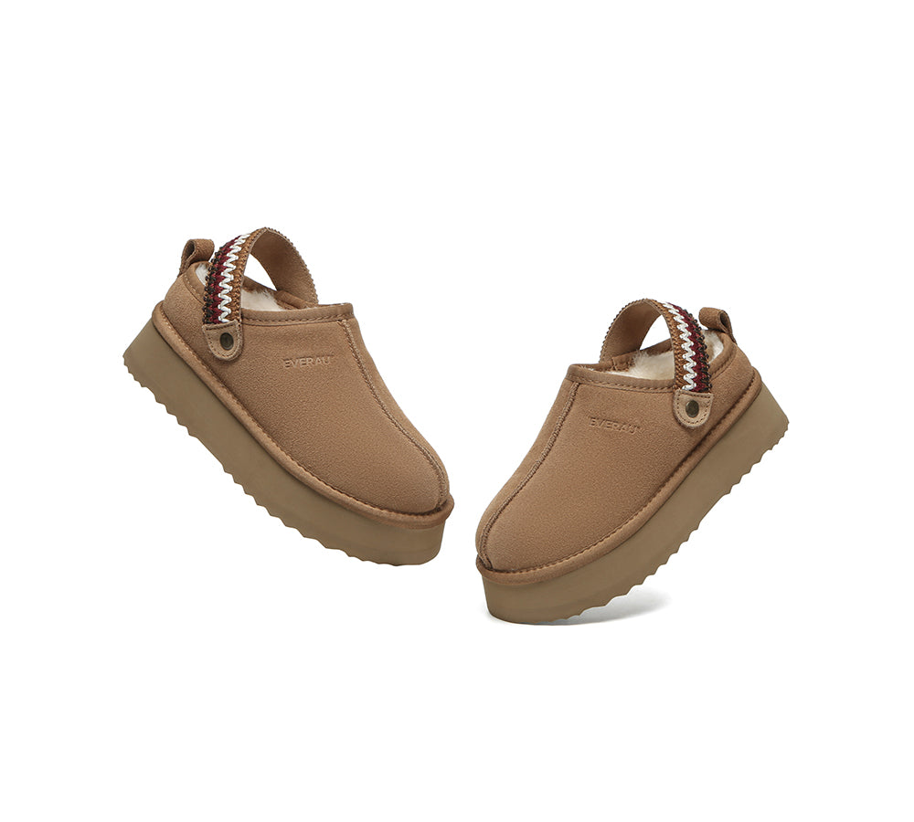 EVERAU® UGG Slippers Kintted Platform Maeve