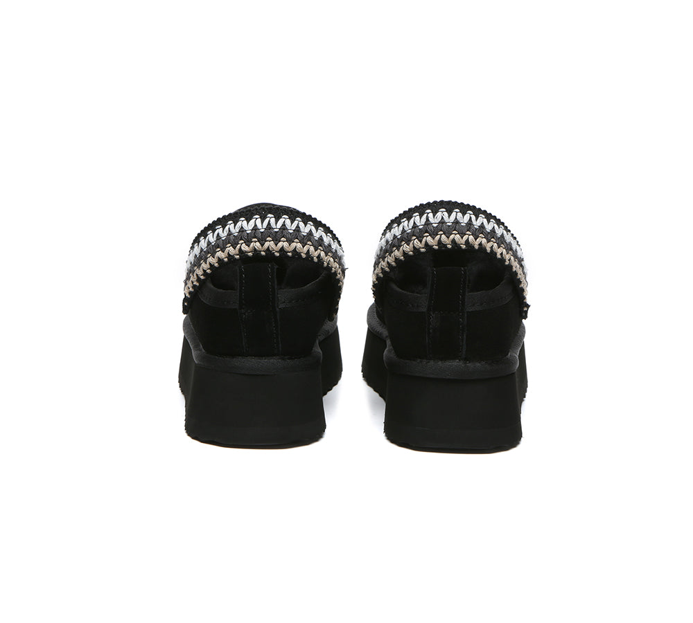 EVERAU® UGG Slippers Kintted Platform Maeve
