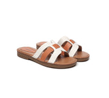 EVERAU® Women Leather Ultra Soft Flat Slides - UGG EXPRESS