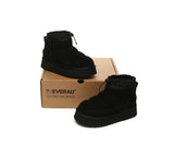 UGG EVERAU® UGG Boots Women Sheepskin Wool Drawstring Platform Picken