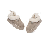 UGG EVERAU® UGG Slippers Women Removable Wool Strap Drawstring Slingback Platform Paige