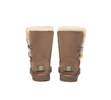 UGG EVERAU® UGG Boots Double Faced Sheepskin Wool Short Button