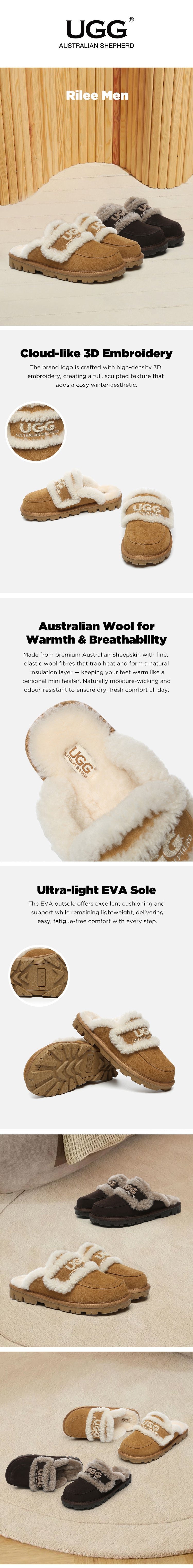 AUSTRALIAN SHEPHERD® UGG Slippers Men Rilee