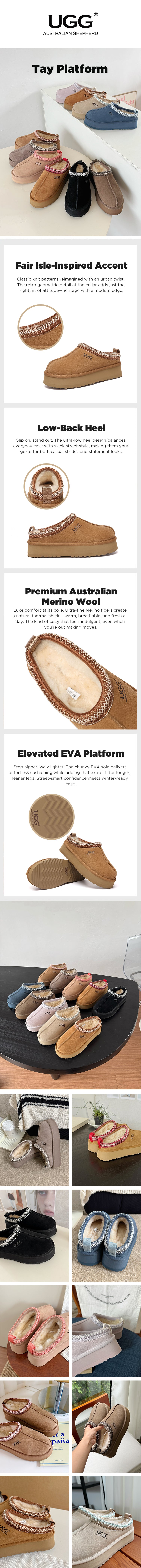 AUSTRALIAN SHEPHERD® UGG Slippers Muti-Colour Platform Tazzy Tay