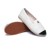 Espadrilles - Women Leather Slip-on Flat Espadrilles Evelyn