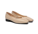 Flats - Women Ballet Leather Square Toe Flats