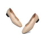 Flats - Women Ballet Leather Square Toe Flats