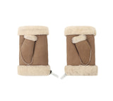 Gloves - Fluffy Fingerless Sheepskin Wool Mittens