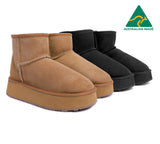 Urban UGG® Australian Made Sheepskin Wool Ankle Boots Mini Platform