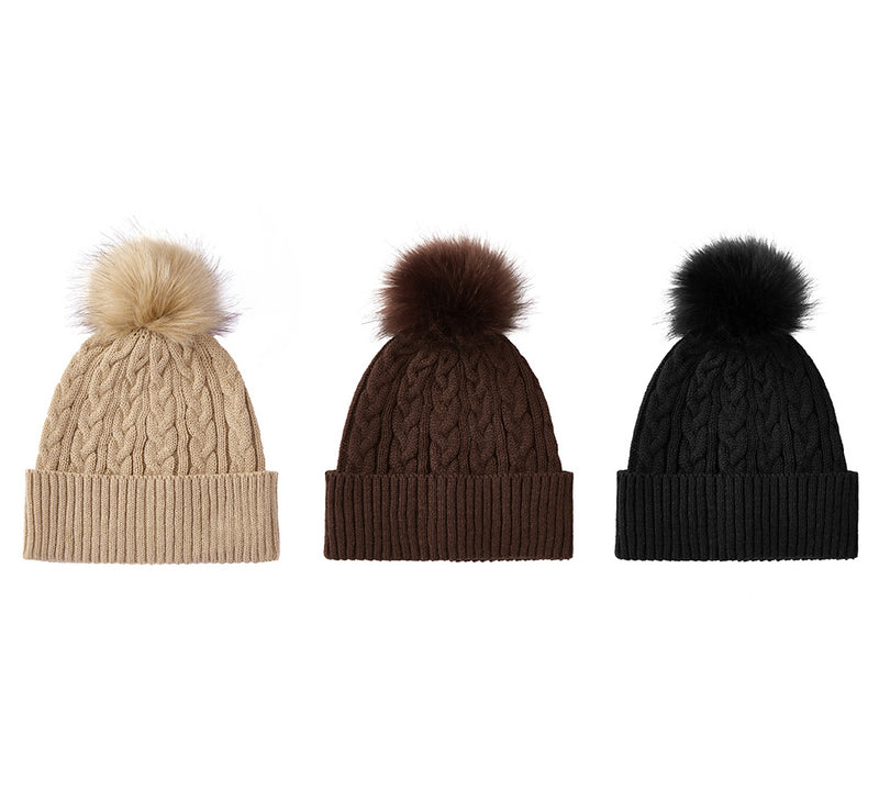 EVERAU® Soft Wool Blend Pom Pom Beanie Conira Hat EVERAU