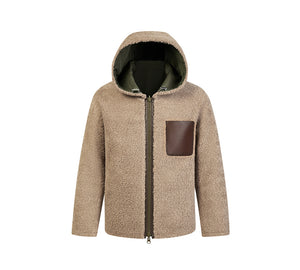 EVERAU® 100% Wool Zip Reversible Jacket Moona EVERAU