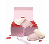 Valentine's Day Pink Gift Box with Muffin Slippers