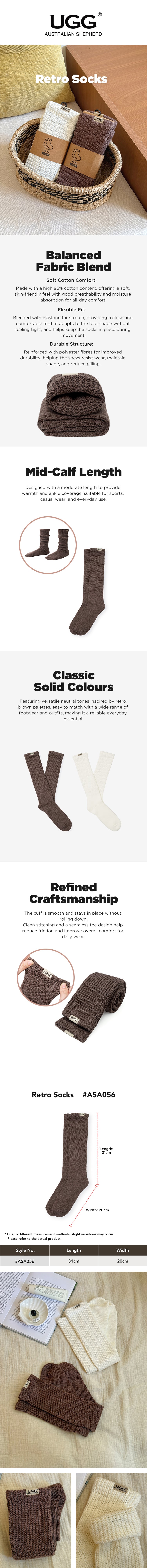 AUSTRALIAN SHEPHERD® Cotton Crew Retro Socks One Pair