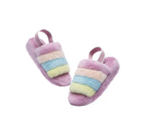 Slides - UGG Women Fluffy Slides Slingback Puffy Special Color