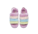 Slides - UGG Women Fluffy Slides Slingback Puffy Special Color