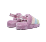 Slides - UGG Women Fluffy Slides Slingback Puffy Special Color