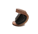 Slides - Women Leather Buckle Top Ultra Soft Slides Bera