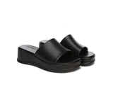 Slides - Women Platform Heel Slip-on Sandal Slides Fiona