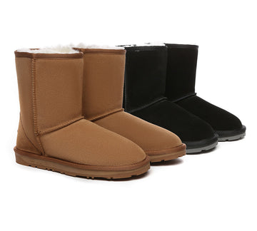 UGG Boots - EVERAU?? UGG Sheepskin Wool Mid Calf Boots Short Classic Suede