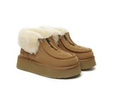 UGG Boots - UGG Boots Sheepskin Wool Ankle Mini Zip Platform