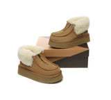 UGG Boots - UGG Boots Sheepskin Wool Ankle Mini Zip Platform