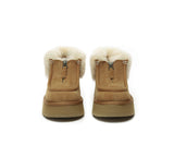 UGG Boots - UGG Boots Sheepskin Wool Ankle Mini Zip Platform