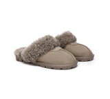 UGG Slippers - AS UGG Slipper Double Faced Sheepskin Waffle Curly