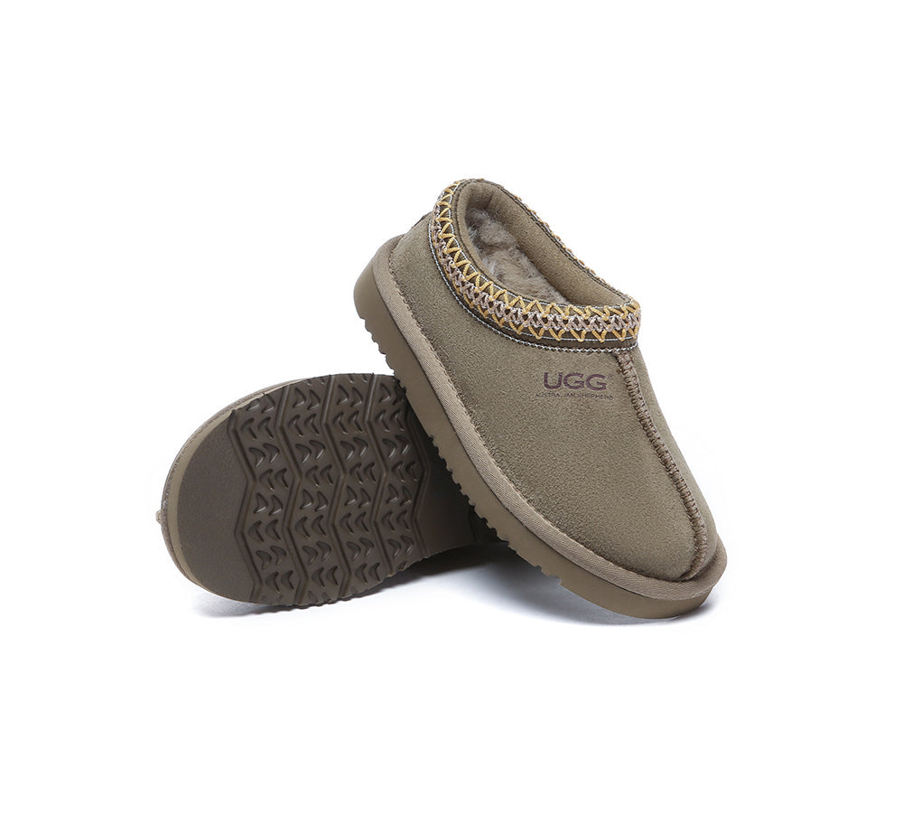 UGG Slippers - AUSTRALIAN SHEPHERD® UGG Kids Sheepskin Wool Ankle Tazzy Slippers Hippie