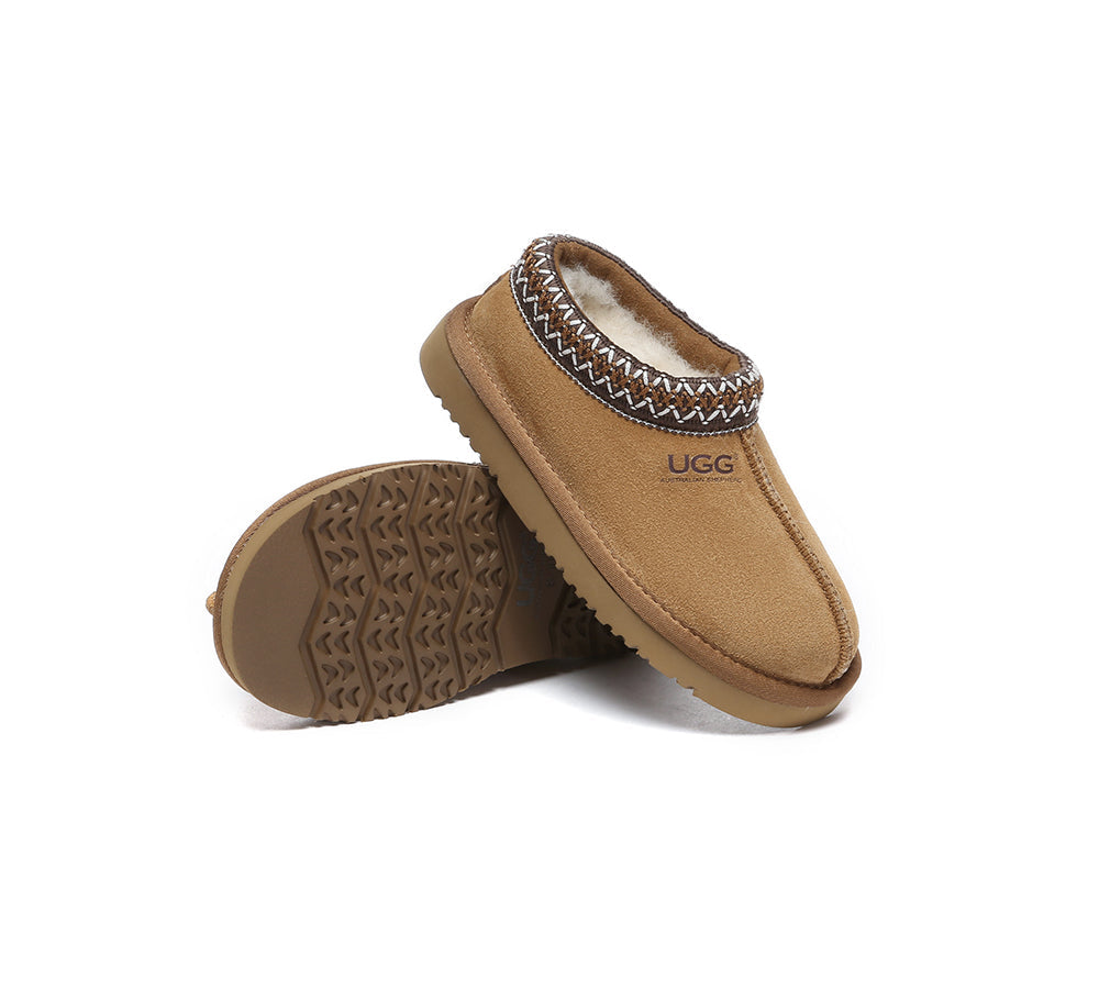 UGG Slippers - AUSTRALIAN SHEPHERD® UGG Kids Sheepskin Wool Ankle Tazzy Slippers Hippie