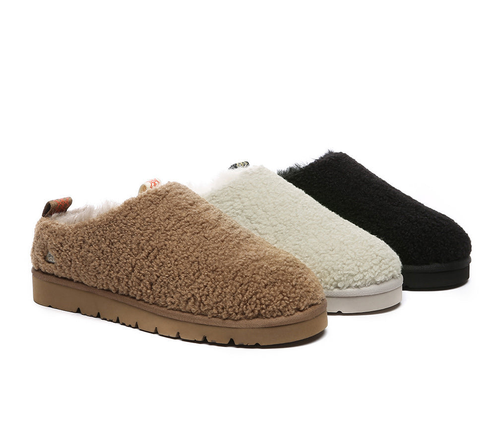 UGG Slippers - EVERAU® UGG Sheepskin Wool Plush Ankle Slippers Teddycozy