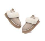 UGG Slippers - EVERAU® UGG Women Removable Strap Slingback Slippers Forever Platform