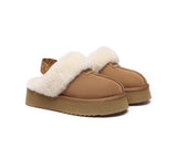 UGG Slippers - EVERAU® UGG Women Removable Strap Slingback Slippers Forever Platform