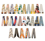 Accessories - Printed Long Rayon Silk Scarf Multiple Patterns And Colours