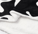 Apparel - Kids Reversible Hoodie Blanket Cow Pattern