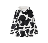 Apparel - Kids Reversible Hoodie Blanket Cow Pattern