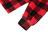 Apparel - Reversible Hoodie Blanket Unisex Black And Red Check