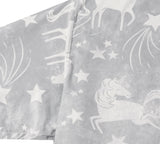 Apparel - Reversible Hoodie Blanket Unisex Grey Unicorn