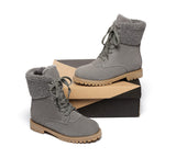 Fashion Boots - AS UGG Women Fashion Chunky Boots Mina