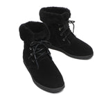 Fashion Boots - Lace Up Ankle Fashion Sheepskin Women Boots Bonnie