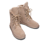 Fashion Boots - Lace Up Ankle Fashion Sheepskin Women Boots Pathfinder