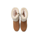 Fashion Boots - Zipper Sheepskin Shearling Wedge Fashion Boots Women Joanna