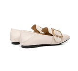 Flats - AS UGG Sally Square Buckle Loafers Opera Flats Almond Toe