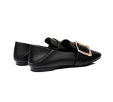 Flats - AS UGG Sally Square Buckle Loafers Opera Flats Almond Toe