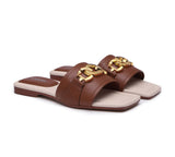 Flats - Open Toe Leather Flat Sandals Women Chela