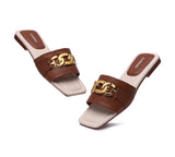 Flats - Open Toe Leather Flat Sandals Women Chela