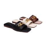 Flats - Open Toe Leather Flat Sandals Women Chela