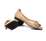 Flats - Pointed Toe Ballet Flat With Metal Buckle Décor Women Pari