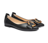 Flats - Pointed Toe Ballet Flat With Metal Buckle Décor Women Pari