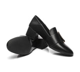 Heels - Leather Low Block Heels Sammi