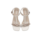 Sandals - Low Heel Slingback Gold Chain Decor Sandals Women Ginny